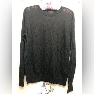 Halogen Lace look black top.  Size M